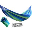 2 személyes függőágy erős anyagból - kék, sárga, zöld színben - 280 cm x 150 cm