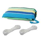 2 személyes függőágy erős anyagból - kék, sárga, zöld színben - 280 cm x 150 cm