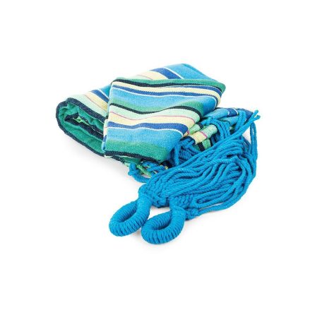 2 személyes függőágy erős anyagból - kék, sárga, zöld színben - 280 cm x 150 cm