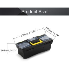   M 30 cm x 13 cm x 10 cm tartós strapabíró műanyag szerszámosláda