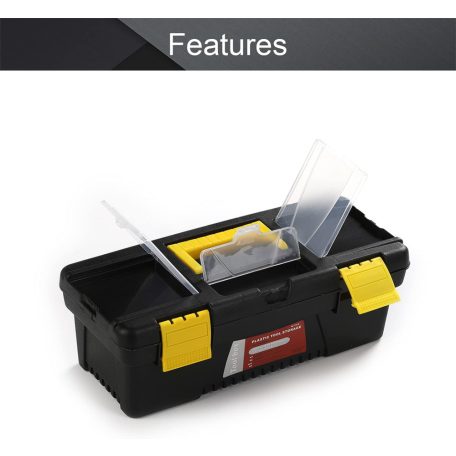 XXL 38 cm x 20 cm x 18 cm tartós strapabíró műanyag szerszámosláda