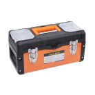 XXXL 36,5 cm x 18,5 cm x 14 cm rendkívül tartós és strapabíró műanyag szerszámosláda vas betétekkel