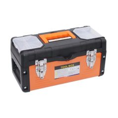   XXXL 36,5 cm x 18,5 cm x 14 cm rendkívül tartós és strapabíró műanyag szerszámosláda vas betétekkel
