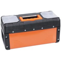   XXXL 36,5 cm x 18,5 cm x 14 cm rendkívül tartós és strapabíró műanyag szerszámosláda vas betétekkel