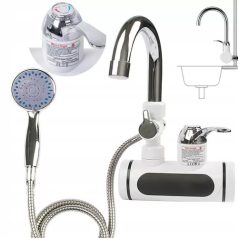   LED kijelzős falra szerelhető átfolyós vízmelegítő csap zuhanyfejjel - 3000W