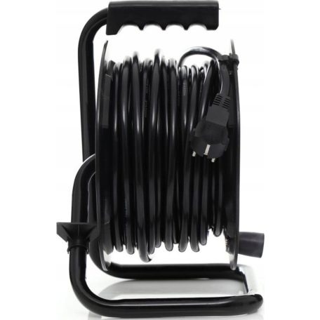 20 méteres hosszabbító kábel fém dobbal 4 aljzattal, 2x2,5mm