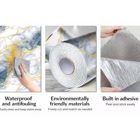 3 m x 60 cm-es öntapadós PVC fali paneltekercs - Torino