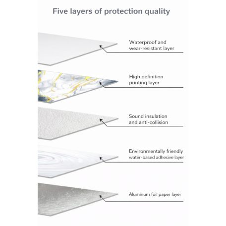 3 m x 60 cm-es öntapadós PVC fali paneltekercs - Palermo