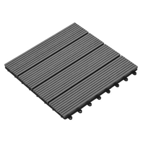 Alabama modern szürke WPC 3D padló panel, burkoló lap (30 cm x 30 cm)