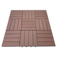   Nevada modern barna WPC 3D padló panel, burkoló lap (30 cm x 30 cm)