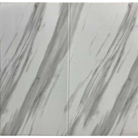 Virginia fehér-szürke mintás 3D fali panel (67×67 cm) – öntapadós
