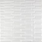 Chicago fehér téglás 3D fali panel (70x77cm) - öntapadós