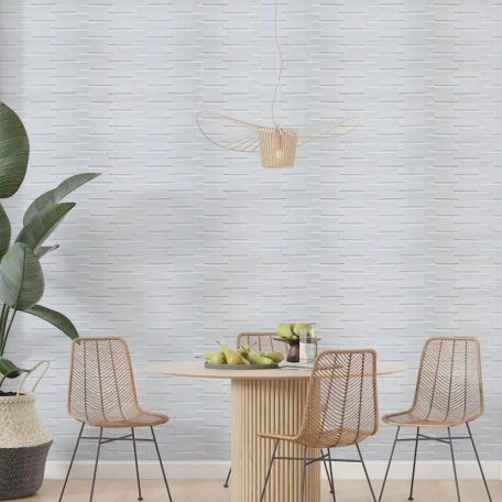 Chicago fehér téglás 3D fali panel (70x77cm) - öntapadós