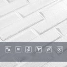 Chicago fehér téglás 3D fali panel (70x77cm) - öntapadós