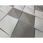 Seattle bézs-fehér négyzetes 3D fali panel (67×67 cm) – öntapadós