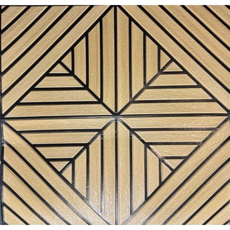 Charlotte bézs-fekete faerezetes 3D fali panel (67×67 cm) – öntapadós