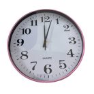30 cm-es stílusos kör alakú fehér hátterű fali óra jól látható számlappal