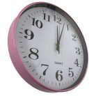 30 cm-es stílusos kör alakú fehér hátterű fali óra jól látható számlappal