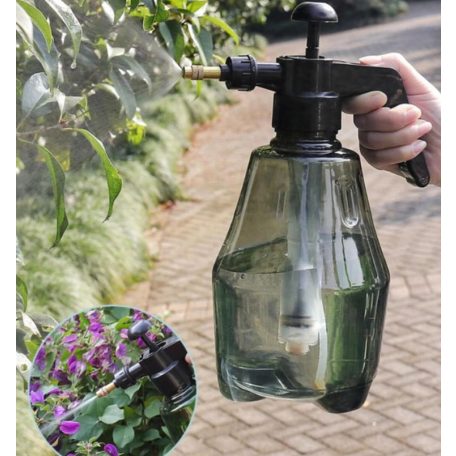 Műanyag szivárgásmentes permetező, nagy kapacitású, állítható fúvókával - 2 literes