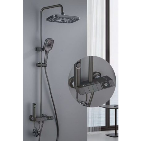 Boston elegáns zuhanyszett hőmérséklet kijelzővel - prémium edition