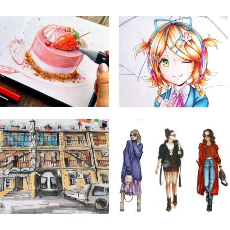 120 db-os marker készlet rendszerezővel