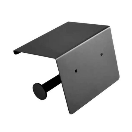 WC-papír tartó telefontartóval fekete színben