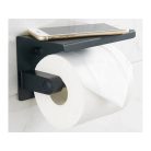 WC-papír tartó telefontartóval fekete színben