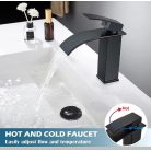 Egykaros exkluzív fekete mosdó csaptelep