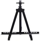 Összecsukható, állítható fém festőállvány fekete színben - 52-150 cm