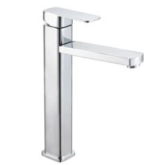 Egykaros magasított ezüst színű mosdó csaptelep