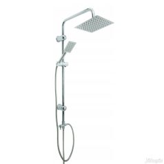   Négyzet alakú elegáns wellness home zuhanyszett - ezüst színben