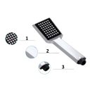 Elegáns króm zuhanyfej tartóval