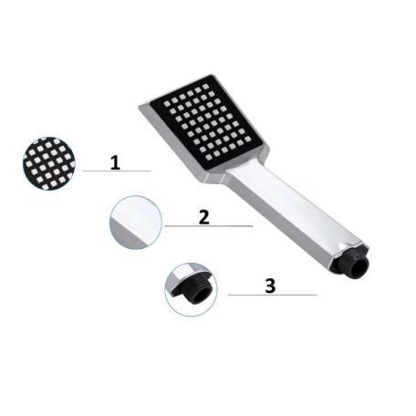 Elegáns króm zuhanyfej tartóval