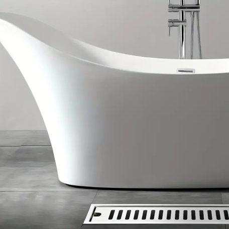 50 cm-es rozsdamentes acél padlólefolyó - króm