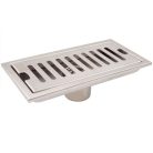 50 cm-es rozsdamentes acél padlólefolyó - króm