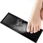 50 cm-es rozsdamentes acél padlólefolyó - matt fekete