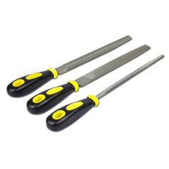   3 db-os lapos reszelő készlet ergonomikus nyéllel (8”) - 30 cm