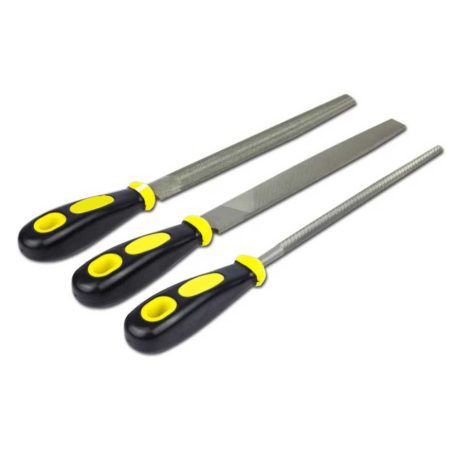 3 db-os lapos reszelő készlet ergonomikus nyéllel (8”) - 30 cm