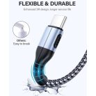 USB C töltőkábel (USB-A -> USB-C kábel) - 2 méter - 8A