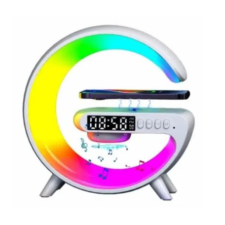 Multifunkciós RGB LED-es ébresztőóra Bluetooth hangszóróval vezeték nélküli töltőállomással
