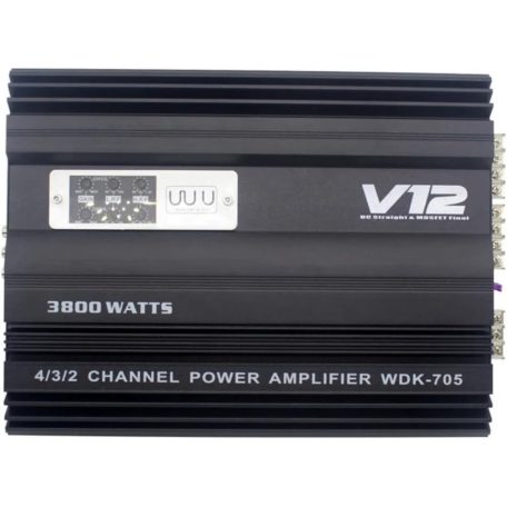 3800W 4/3/2 csatornás autóerősítő - V12