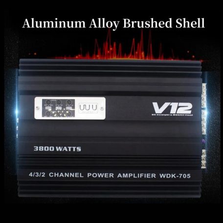 3800W 4/3/2 csatornás autóerősítő - V12