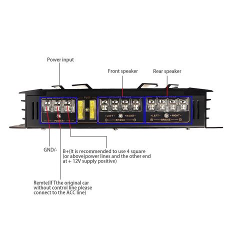 5800W 4/3/2 csatornás autóerősítő - C-266