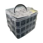 620 db-os autókapcsos készlet, műanyag, univerzális, 16 különböző modell, fekete