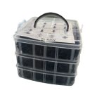 620 db-os autókapcsos készlet, műanyag, univerzális, 16 különböző modell, fekete