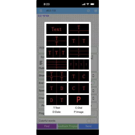 Fekete hátizsák programozható képernyővel (mobiltelefonról vezérelhető)