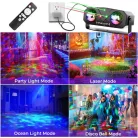 Dupla LED party fényeffekt projektor távirányítóval – Forgó kristálygömb hatás
