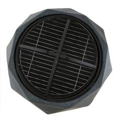   Kültéri gyémánt formájú modern grillező és tűzrakóhely rácsos tetővel