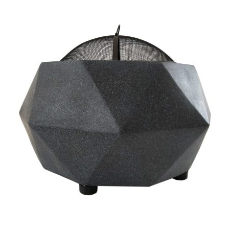 Kültéri gyémánt formájú modern grillező és tűzrakóhely rácsos tetővel