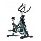 Fekete-kék profi spinning bike, szobabicikli